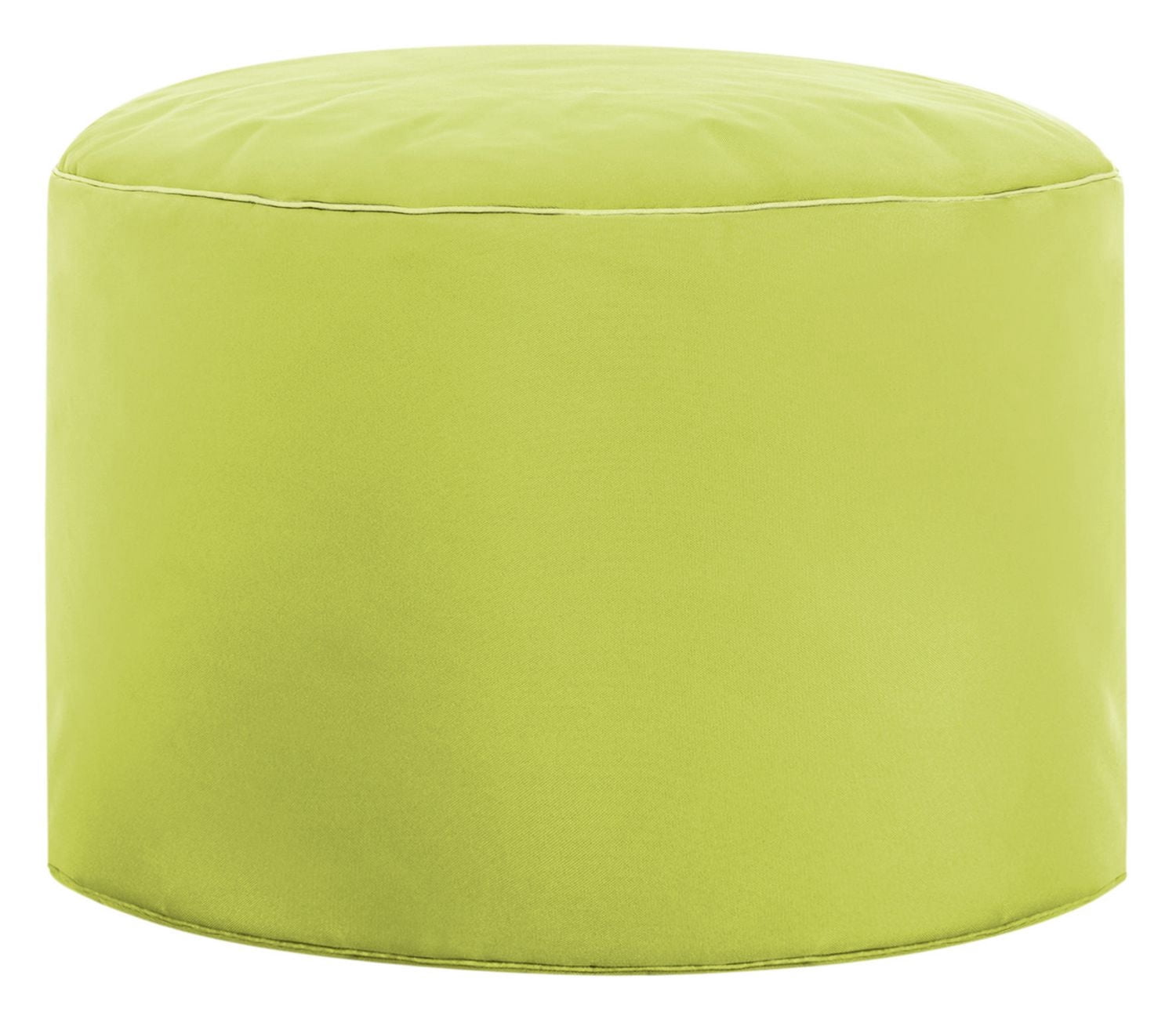 Gouchee Home Dotcom Brava – Pouf rond imperméable de couleur vert citron avec billes de polystyrène, fabriqué au Canada, élégant et léger, pour le salon ou la chambre à coucher.