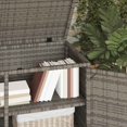 thumbnail image 3 of vidaXL Armoire de Rangement de Jardin Gris 110x55x60,5 cm Rotin Poly, 3 of 5