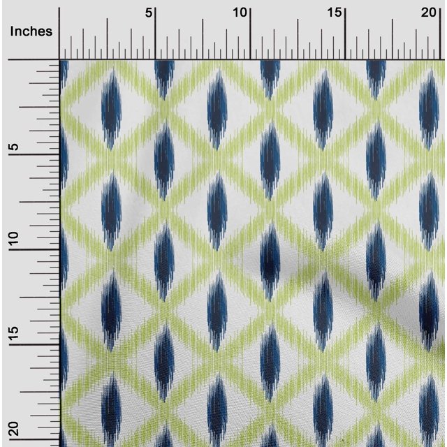 oneOone Silk Tabby Fabric Diamond Ikat Printed Craft Fabric BTY 42 Inch Wide
