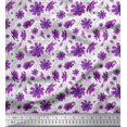 thumbnail image 1 of Soimoi Rayon Fabric Leaves & Cosmos Floral Print Fabric by the Yard 56 Inch Wide, 1 of 3