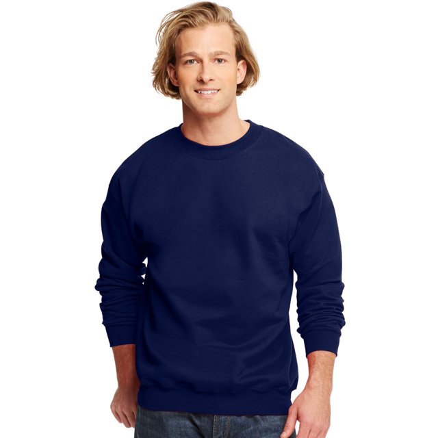 Hanes Ultimate Cotton Adult Crewneck Sweatshirt, M, Deep Navy