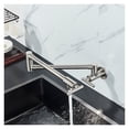 thumbnail image 3 of Pot Filler Double Joint Spout Folding Stretchable Swing Arm Wall Brass Kitchen Faucet Single Hole Two Handle Kitchen Sink Tap ,High Water Flow Rate, 3 of 6