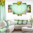 thumbnail image 1 of Vintage Flowers with Heart Shape - Large Floral Canvas Artwork, 1 of 4
