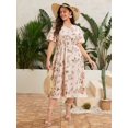 thumbnail image 1 of U.Vomade Women's Plus Size Dress Floral Button Dress, 1 of 6