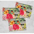 thumbnail image 2 of Soimoi Gris Rayon Tissu Rayé & Grandiflora Roses Imprimé Floral Tissu par la Cour 56 Pouces de Large, 2 of 3