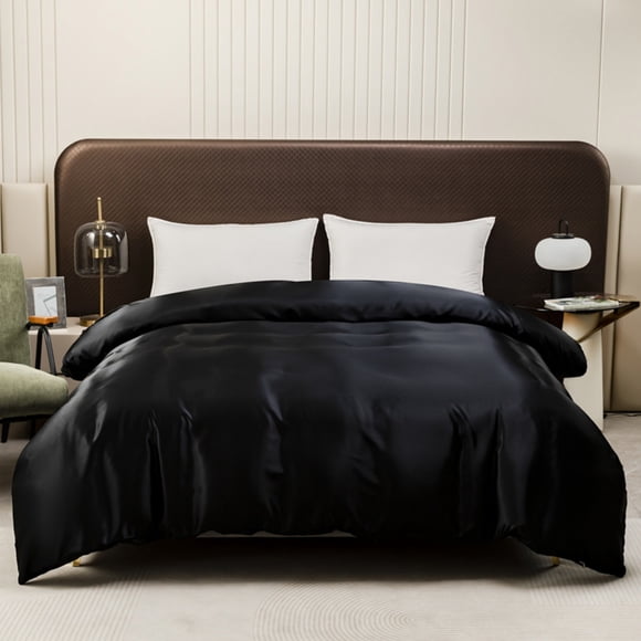 Satin Duvet Cover with Hidden Zipper Closure - Silky Soft Bedding Set for Queen Size 203x229cm | Wrinkle Resistant, Fade Proof, Tear Proof Hypoallergenic Down Comforter Cover for All Seasons