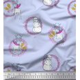 thumbnail image 1 of Soimoi Silk Fabric Wreath,Snowman,Reindeer Animal Decor Fabric Printed Yard 42 Inch Wide, 1 of 3