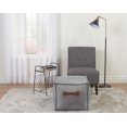 thumbnail image 1 of Canadiana Grey Flannel Ottoman, 1 of 4