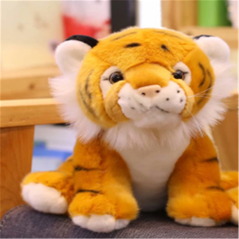 Peluche Mignonne en Forme de Tiger Simulée, Jouet Coussin en Peluche pour Enfants