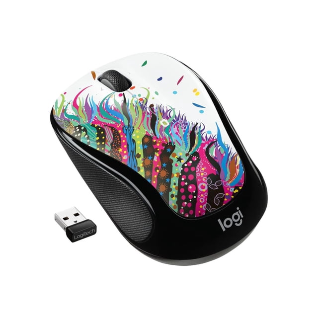 Logitech M325s Wireless Mouse, 2.4 GHz with USB Receiver, Celebration Black Célébration - Souris - Optique - 5 Boutons - Sans Fil - 2.4 GHz - Récepteur USB Sans Fil -