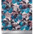 thumbnail image 1 of Soimoi Rayon Fabric Leaves & Lemon Vegetable Printed Fabric 1 Yard 56 Inch Wide, 1 of 3