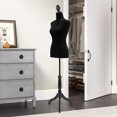 thumbnail image 3 of FDW Female Mannequin Dress Form, Adjustable Height 49.6-63.4 Inch, High Density Foam, Black, 3 of 5