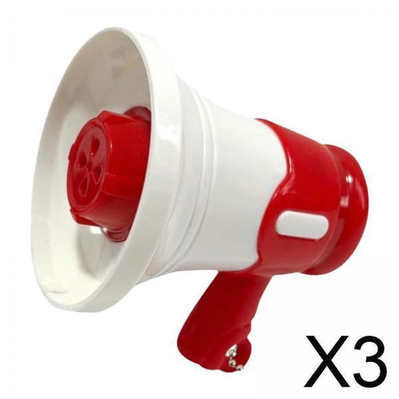 Zentra 3xMini Megaphone Toy with Record Kids Bullhorn for Activities Market Pink 3 Pcs