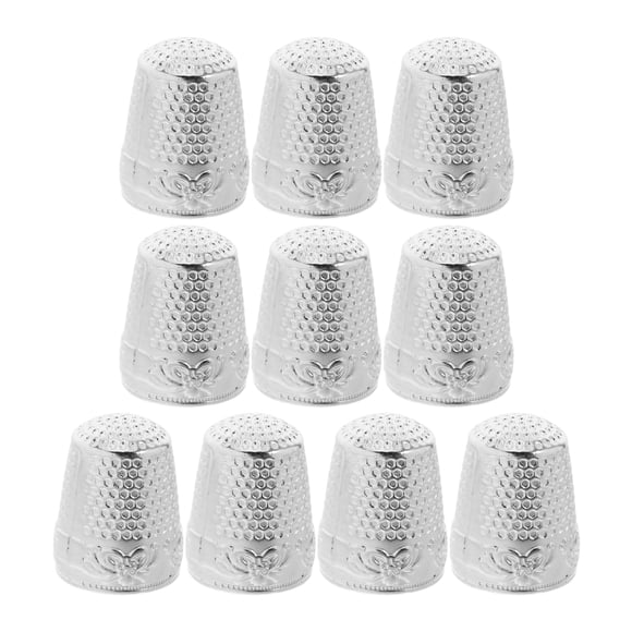 Shisuyan 10pcs Quilting Thimbles Replacements Sewing Tool Diy Thimbles Sewing Supply Sewing Fingertip Protectors Embossed Sewing Thimble