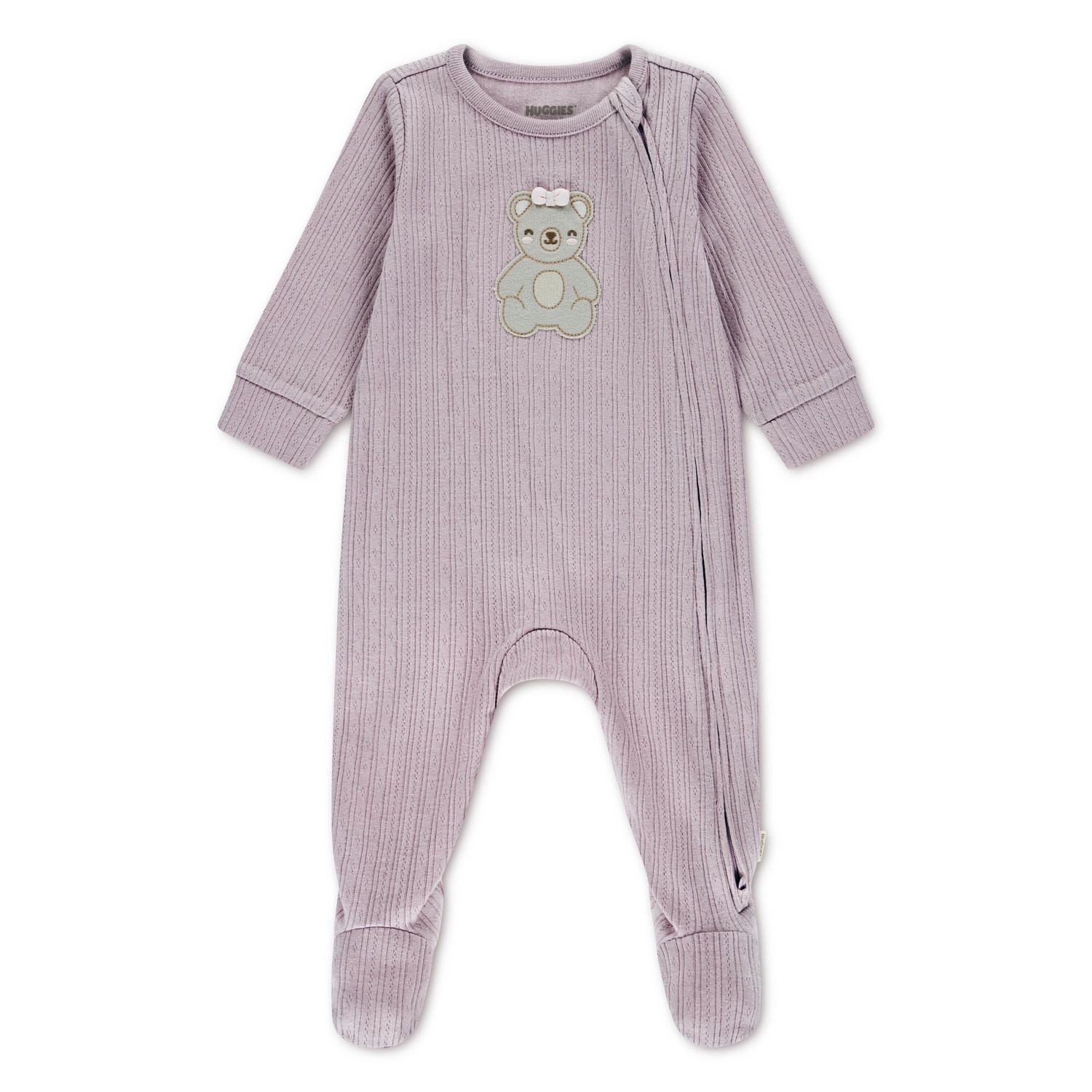 Grenouillère à pieds Huggies® en coton biologique pour bébé fille