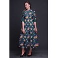 thumbnail image 4 of Bimba Robe Chemise Mi-Mollet à Manches Retroussables Imprimée Florale pour Femmes - Très Petit, 4 of 5