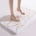 thumbnail image 2 of Iumwxz Bathroom Mat Rug S Absorbent Non-Slip Foam Machine Washable Soft Velvet Bath Mats Easier To Dry for Bathroom Floor Floor Mat Bathroom Rug White Polyester, 2 of 9