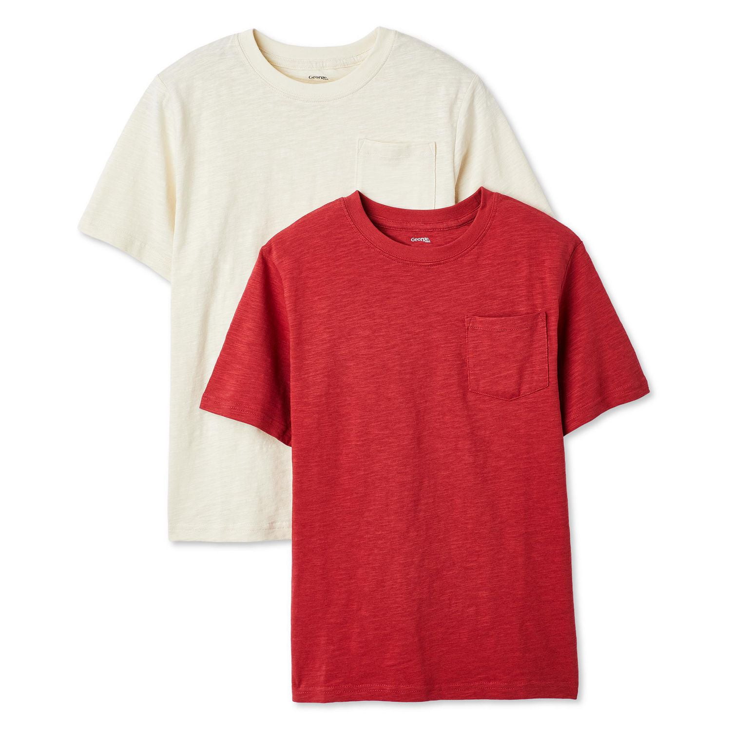 Lot de 2 t-shirts à pochette George pour garçons