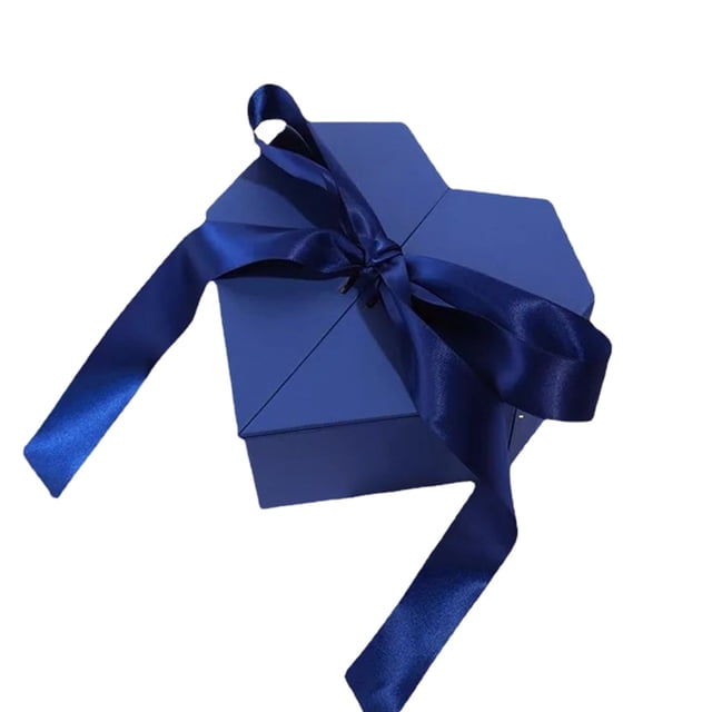 Lksixu Open Door Ribbon Bow Heart Shaped Gift Box Wedding Accompaniment Gift Box Holiday Cosmetic Gift Box Storage Bins Organizers and Storage