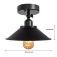 thumbnail image 2 of FSLiving RV Adjustable Wall Light with Zipper Switch 12V Black Decorative Light RV Ceiling Light Iron Shade Hallway Light Fixtures Ceiling Mount Industrial Semi Flush Mount for RV Camper - 1 Light, 2 of 6
