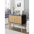 thumbnail image 2 of Convenience Concepts Console de Rangement Oslo en Fini Bois Naturel et Noir, 2 of 5