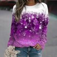 thumbnail image 1 of Babysbule Liquidation Hauts de Noël pour Femmes Mode Hauts à Imprimé pour Femmes Chandail à Col Rond Manches Longues Blouse Confortable Chandail, 1 of 6