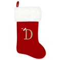 thumbnail image 1 of SUTENGDA 20 Inches Monogram Christmas Stockings Red Velvet with White Super Soft Plush Cuff Embroidered Xmas Stockings Classic Personalized Stocking Decorations for Family Holiday Season, 1 of 5
