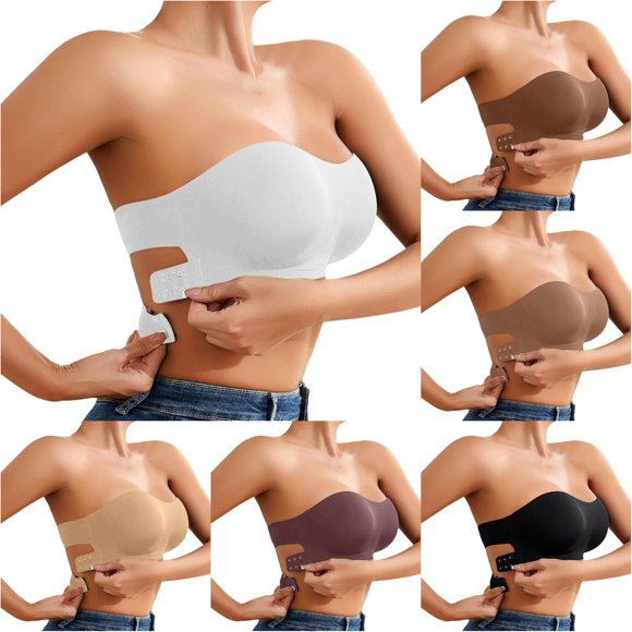 Soutien-gorge à Bretelles Transparentes, Sans Armatures, Dos Nu, Sans Bretelles, Confort Sans Mousse, Tenue Décontractée pour la Maison