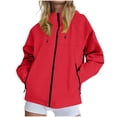 thumbnail image 2 of Yuyuzo Womens Rain Jacket Waterproof Lightweight Windbreaker Jacket Plus Size Raincoat with Pockets, 2 of 7
