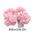 thumbnail image 3 of Pink LED Rose String Lights, 20 Ft 80 LED Floral Vine Lights, Large Romantic Wedding Decor, Battery Powered Party Lighting, Decorative Fairy Light Set, 3 of 6