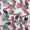 thumbnail image 1 of oneOone Rayon White Fabric Floral Flower With Birds Craft Projects Decor Fabric Printed By The Yard 56 Inch Wide, 1 of 5