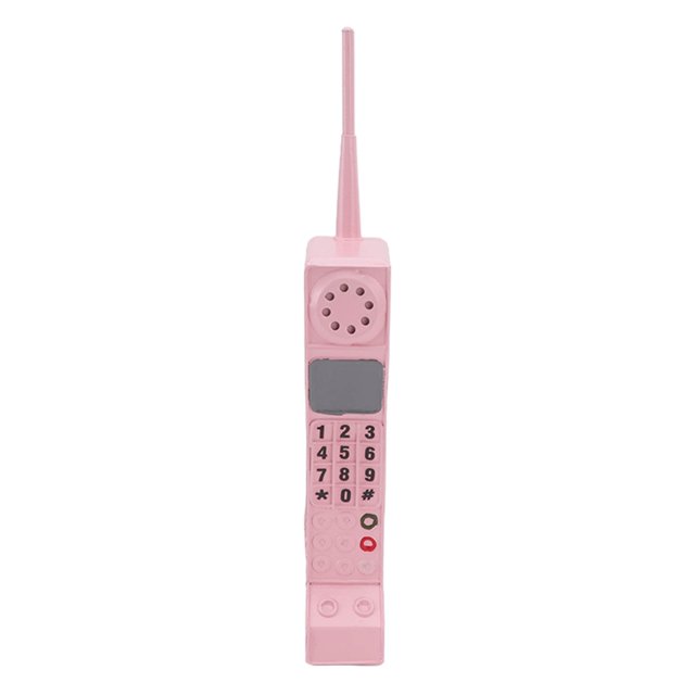 Retro Cell Phone Ornament, 4x7.3x31.3cm Vivid Fashionable Vintage Cellular Model For Entertainment Pink
