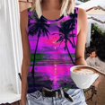 thumbnail image 1 of lSLJS Women Floral Printing Tank Round-Neck Sleeveless Block Tunic Tee Tops, Womens Tank Tops, 1 of 5