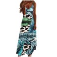 thumbnail image 2 of Ovzne Robes d'Été pour Femmes 2025 Robe d'Été Robes d'Été pour Femmes Imprimé Sans Manches Col Rond Robe Décontractée Robes Robe pour Femmes Imprimée Liquidation, 2 of 5