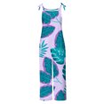 thumbnail image 4 of Pisexur Femmes Summer Casual Combinaisons Dressy Hawaii Print Sans Manches Rompers Spaghetti Sangle Réglable Short en Vrac Combinaison avec Poches, 4 of 5