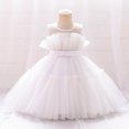 thumbnail image 1 of EGNMCR Robes de Soirée pour Femmes, Robes Formelles pour Femmes, Robes de Cocktail pour Femmes Robe Fille Robe Tout-Petit Filles Tulle Broderie Strass Nœud Robe de Fête d'Anniversaire Longues Robes Robe Fille, 1 of 9