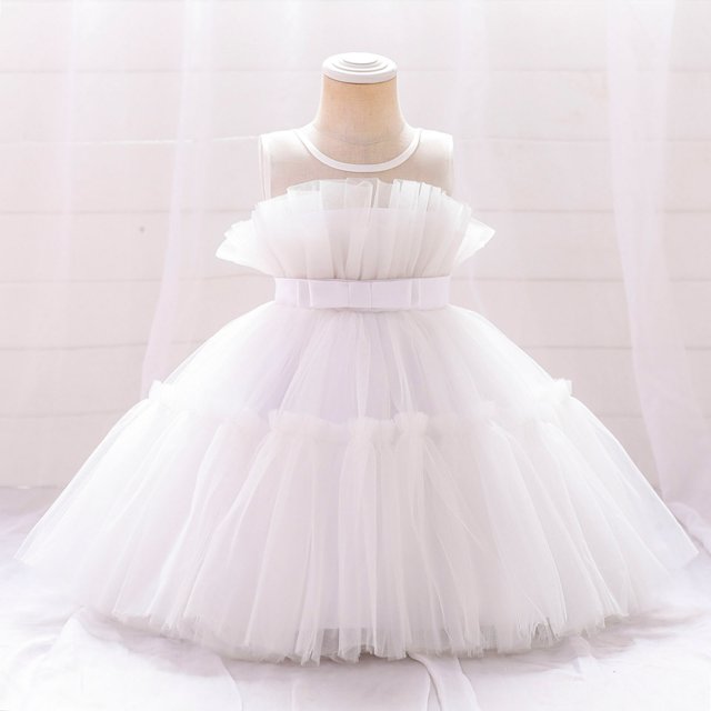 EGNMCR Robes de Soirée pour Femmes, Robes Formelles pour Femmes, Robes de Cocktail pour Femmes Robe Fille Robe Tout-Petit Filles Tulle Broderie Strass Nœud Robe de Fête d'Anniversaire Longues Robes Robe Fille