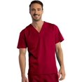 thumbnail image 1 of Red Panda Haut d'Uniforme Unisexe à Col en V Uni, 1 of 1