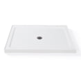 thumbnail image 1 of BeesClover Shower Base with Left Stainless Steel Drain, Rectangular Acrylic Shower Pan Tray with Slip Resistant Textured Surface for Modern Bathroom Floor, Easy Clean, 1 of 8