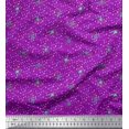thumbnail image 1 of Soimoi Purple polyester Crepe Fabric Spiral & Dots Fabric Prints By Yard 42 Inch Wide, 1 of 5
