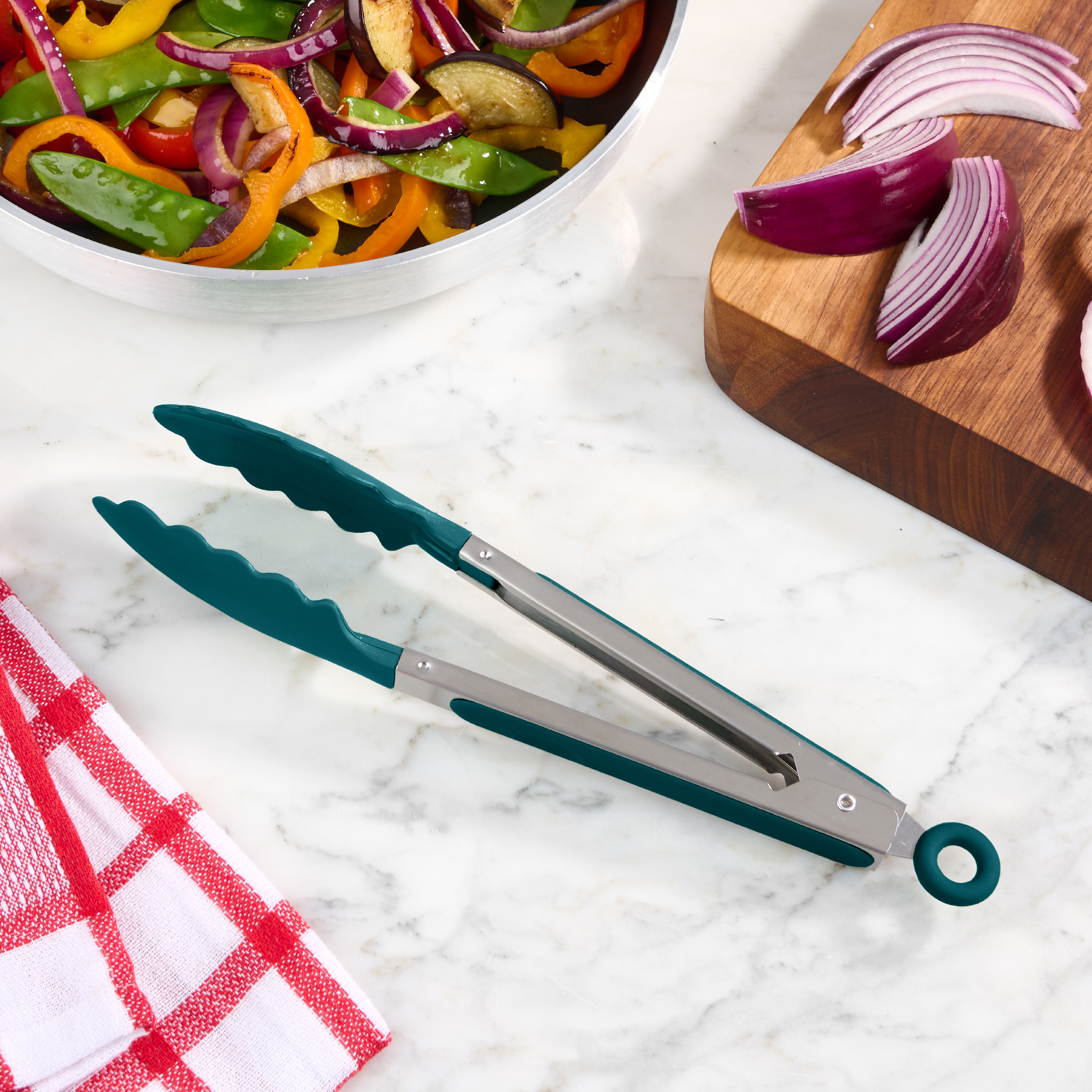 Mainstays Pinces de cuisine en nylon, ustensile de cuisine, 28 cm, vert