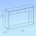 thumbnail image 4 of Table Console, Table de Sofa, Table d'Entrée Étroite avec 3 Tiroirs, Tablette Inférieure, Style Ferme, Brun, 4 of 5