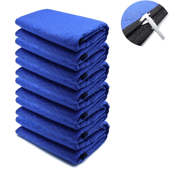 XHT MOTOR- 72x80 6PCs Extra Thick Furniture Moving Packing Blanket For Shipping Furniture Pads [P/N :ET-HOME004A X6PC-BLUE]