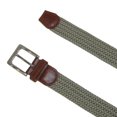 thumbnail image 2 of CTM®  Elastic Braided Stretch Belt with Silver Buckle and Tan Tabs (Men's), 2 of 3
