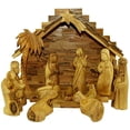 thumbnail image 1 of Marché de Terre Sainte Ensemble de Nativité en Bois d'Olivier - Style Moderne, 1 of 4
