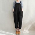 thumbnail image 2 of Leutsin Salopette Sans Manches pour Femmes Ample en Coton et Lin Longue Combinaison de Soirée, 2 of 7