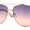 Rose Gold / Purple Peach, variant on Mens Classic Double Top Bridge Tear Drop Aviator Metal Sunglasses All Black
