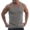 thumbnail image 1 of zfhfof Men's Workout Tank Top Ribbed Knit Sleeveless Gym Muscle T Shirts Bodybuilding Tee, 1 of 8