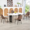 thumbnail image 2 of HOMCOM Retro Dining Chairs Set of 4 with PU Leather Upholstery, Steel Frame, 2 of 10