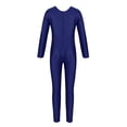 thumbnail image 2 of Nyeemya Combinaison de Danse Ballet à Manches Longues pour Filles, Bleu Marine 3TG, 2 of 5